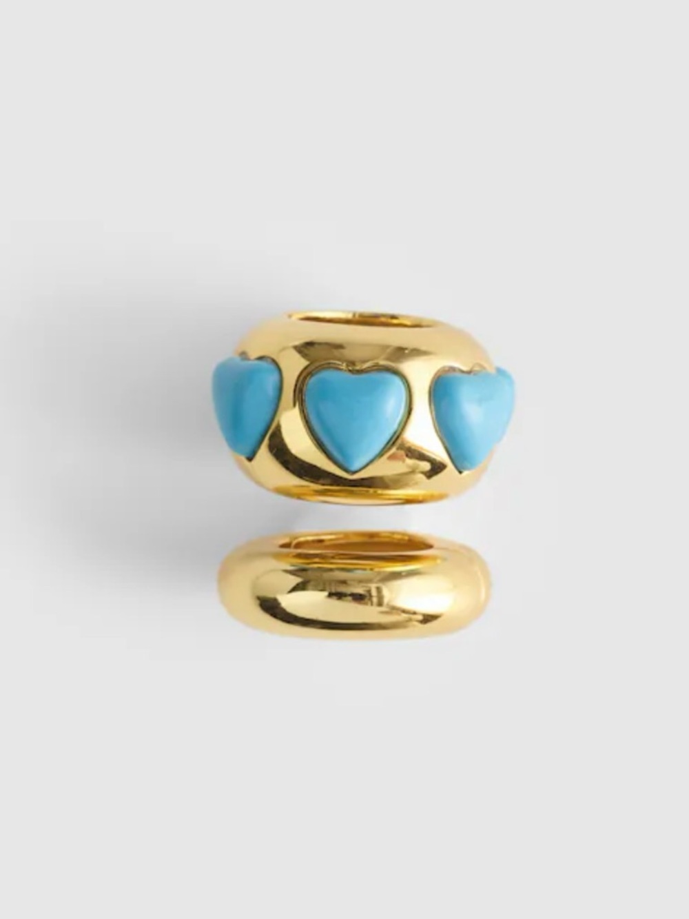 Madewell Heart cabochon bead bag clip set